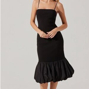 Astr Black Spaghetti Strap Dress